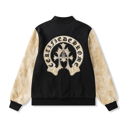 Veste Chrome Hearts Noir Croix Blanche – Streetwear Premium