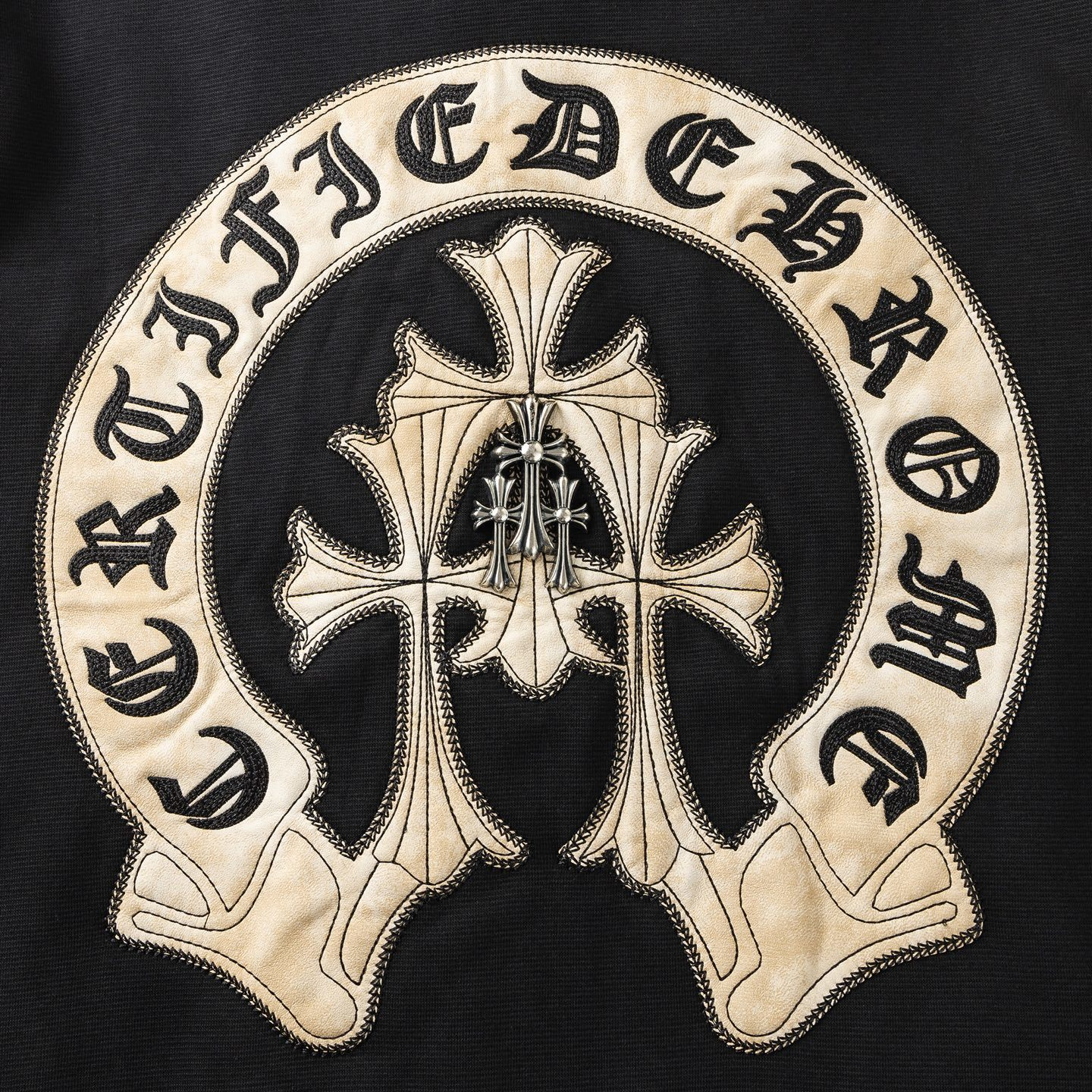 Veste Chrome Hearts Noir Croix Blanche – Streetwear Premium