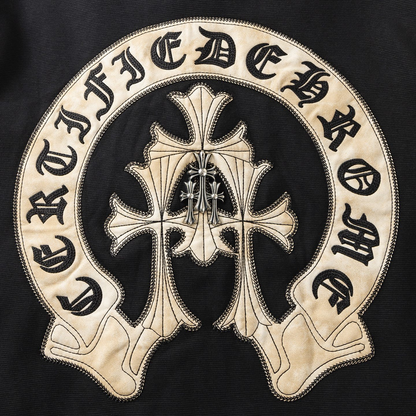 Veste Chrome Hearts Noir Croix Blanche – Streetwear Premium