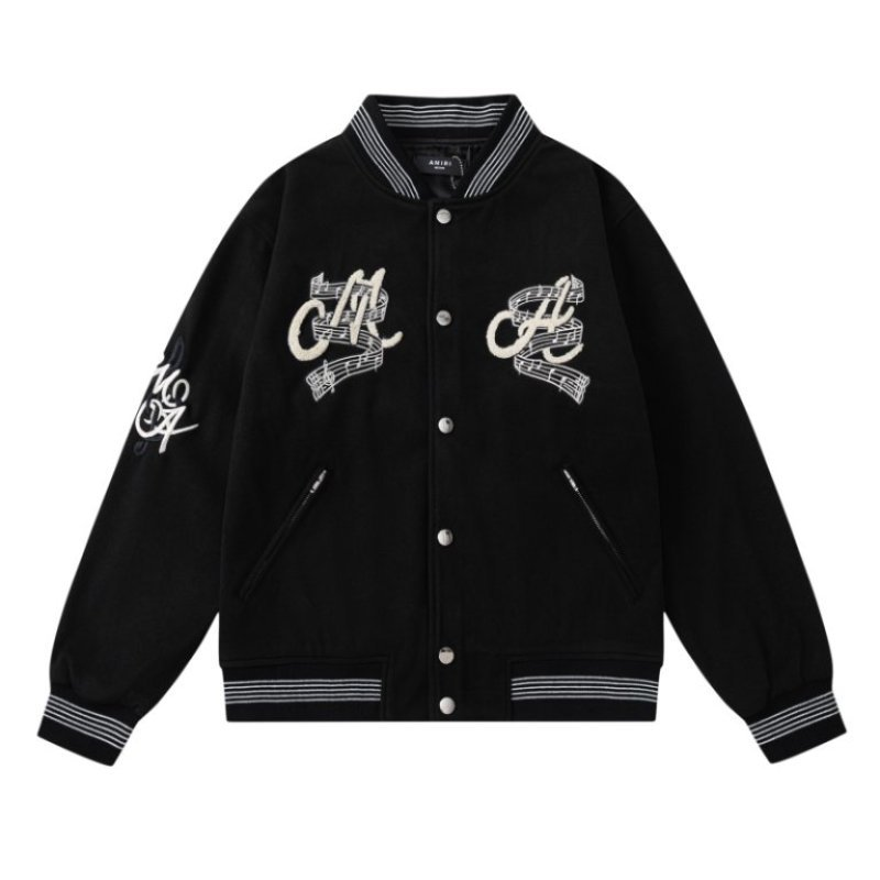 Veste AMIRI Noir Logo Brodé – Streetwear Luxe