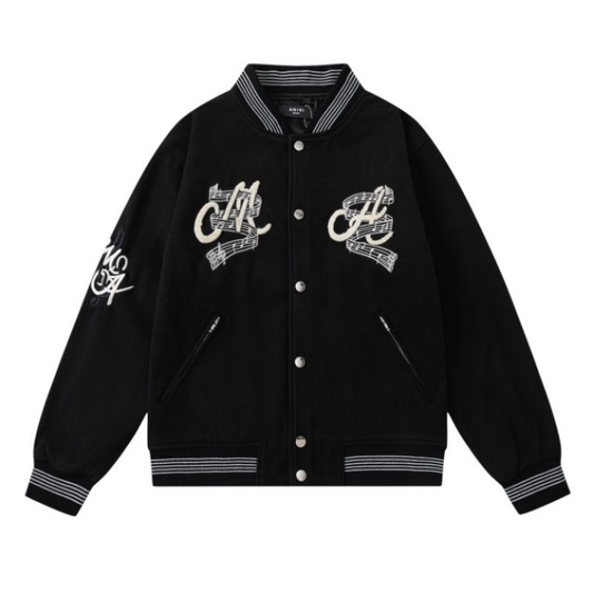 Veste AMIRI Noir Logo Brodé – Streetwear Luxe